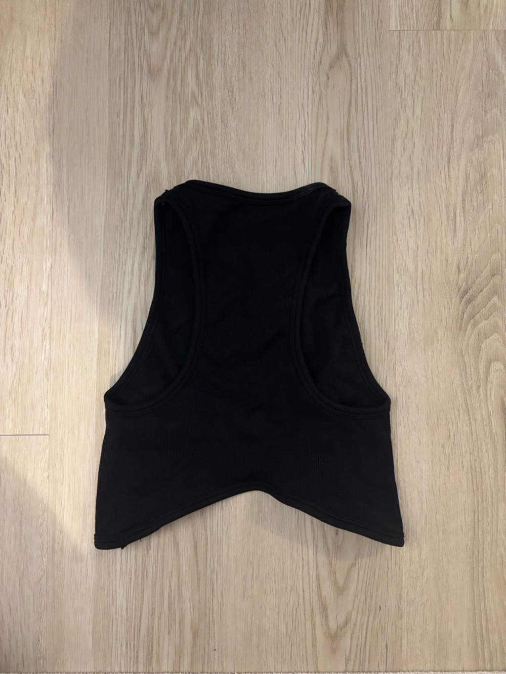 SET Active Black Ribbed Cropped Tank - Picture 2 of 3